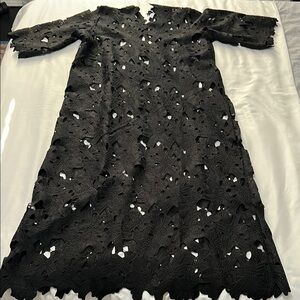 4Our Dreamers Black Floral Eyelet Maxi Dress